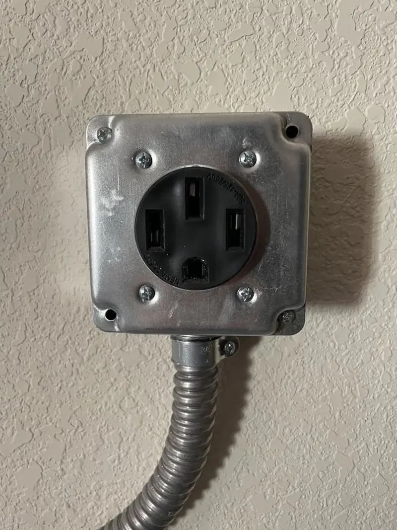 NEMA 14-50 outlet installed for Electrical Panel Upgrade in Los Altos